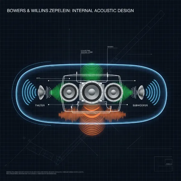 Bowers & Wilkins Zeppelin internal audio components diagram